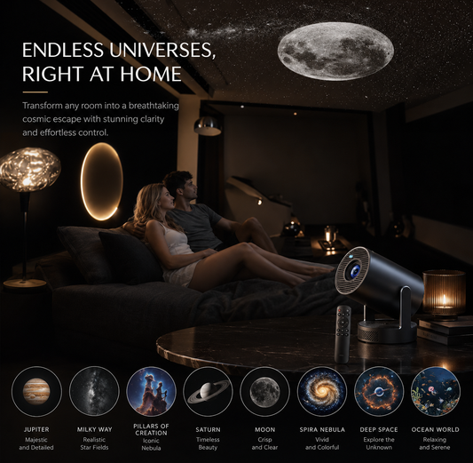 Portable Galaxy Projector: 2-in-1 Night Light