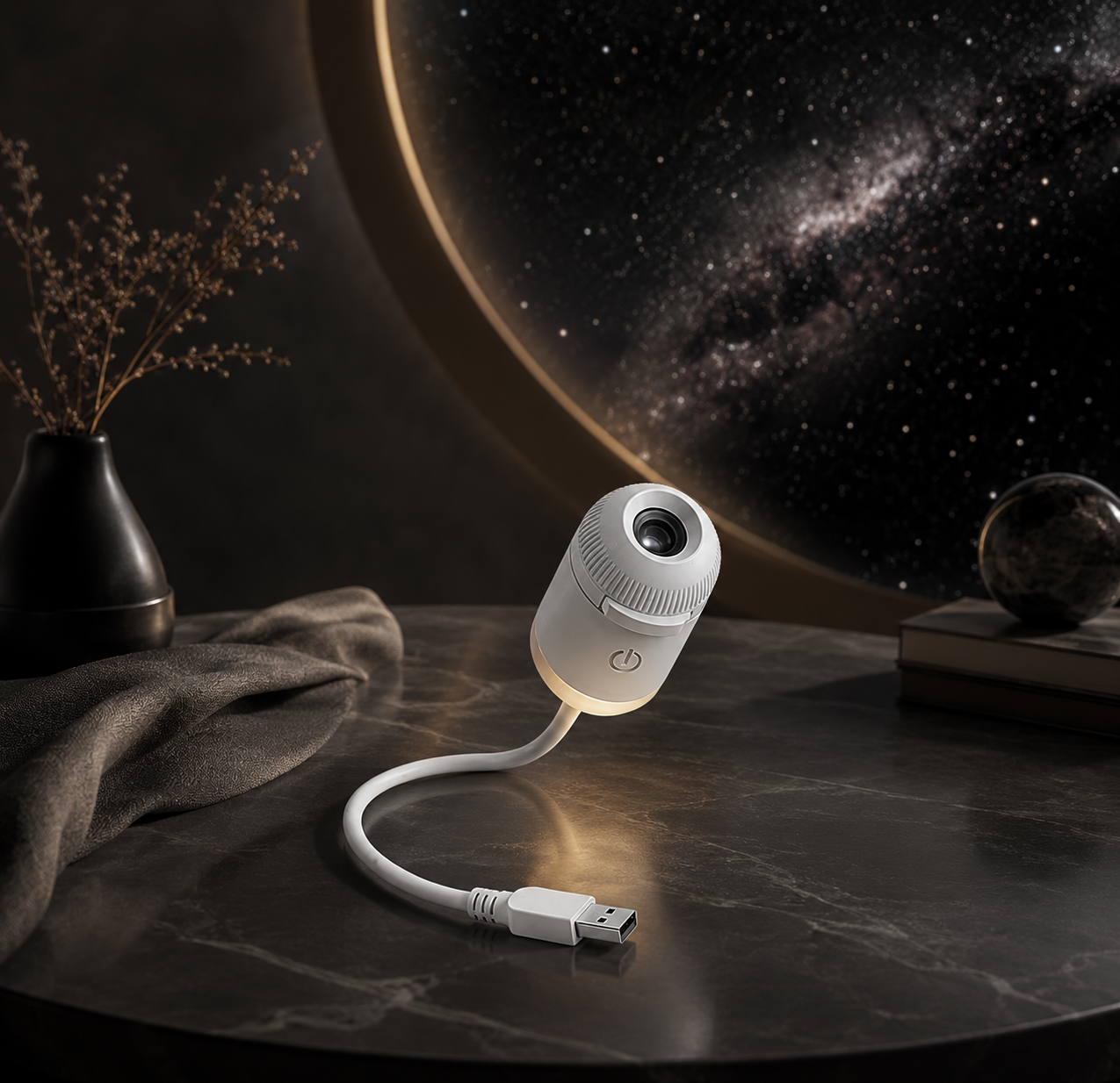 Portable Galaxy Projector: 2-in-1 Night Light