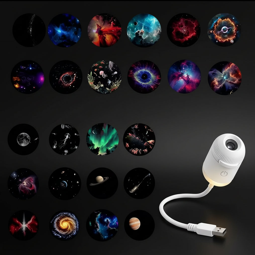 Portable Galaxy Projector: 2-in-1 Night Light